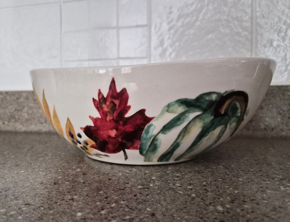 Tabletops Gallery Autumn Ceramic Serving Bowl
